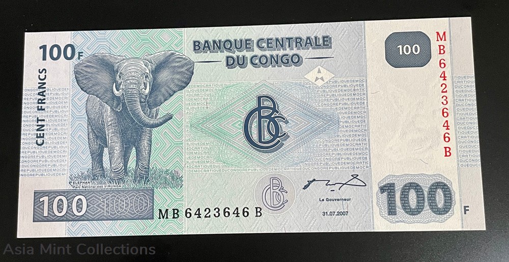 2007 - Congo 100 Francs P 98a Fds / UNC C-06 banknotes 2007 congo 100 francs p 98a fds unc c 06