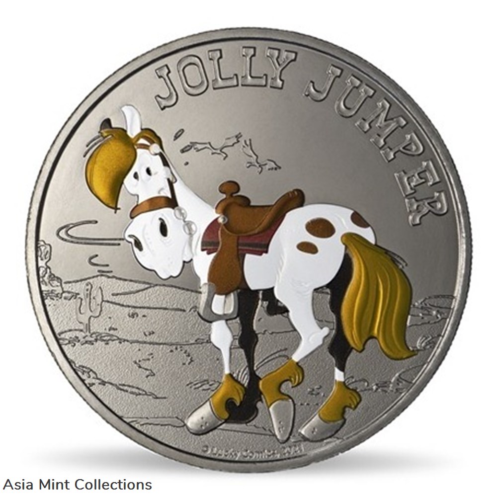 2021 - Monnaie De Paris Memory token Lucky Luke - Jolly Jumper 2 coins ingots bullion copper coin 2021 monnaie de paris memory token lucky luke jolly jumper