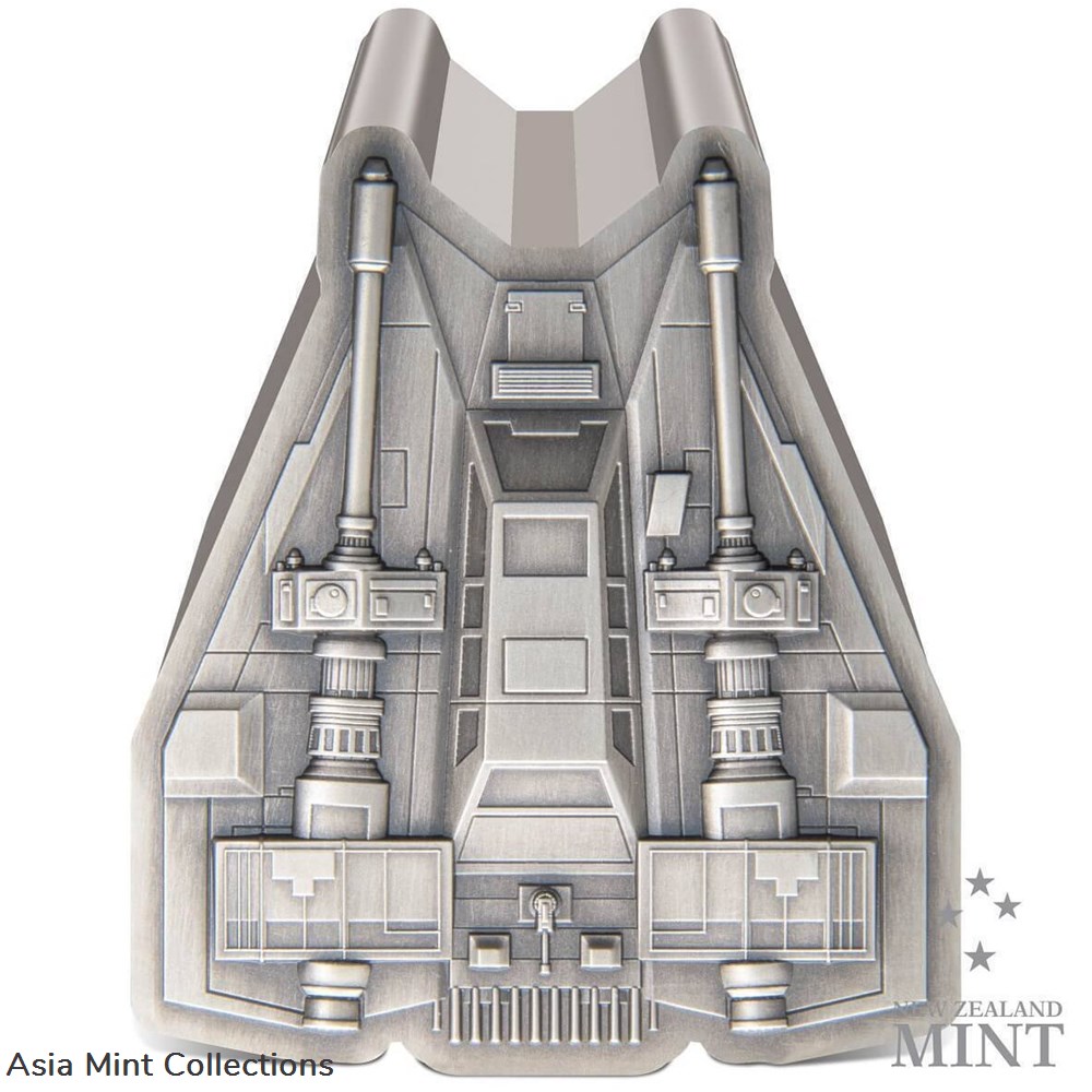 coins ingots bullion 2023 niue star wars mandalorian vehicle snowspeeder 1oz silver antiqued coin