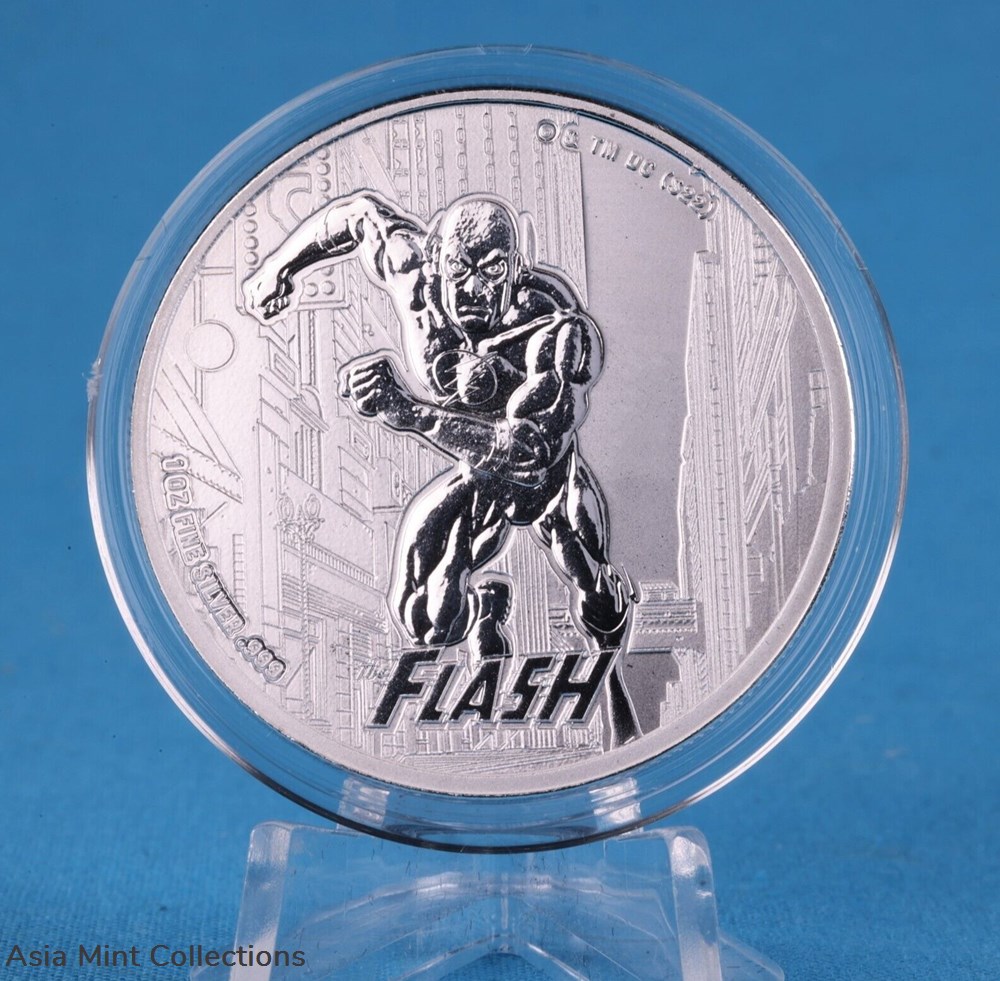 2023 - DC Comics™ Flash™ 1 oz Silver Coin 999 Samoa ST/BU 3 coins ingots bullion 2023 dc comics flash 1 oz silver coin 999 samoa st bu