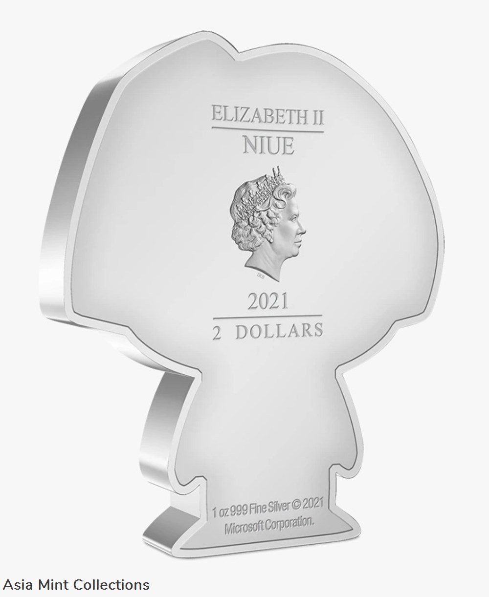2021 Chibi Halo Series – Cortana 1oz Silver Coin 2 coins ingots bullion ingot 2021 chibi halo series cortana 1oz silver coin