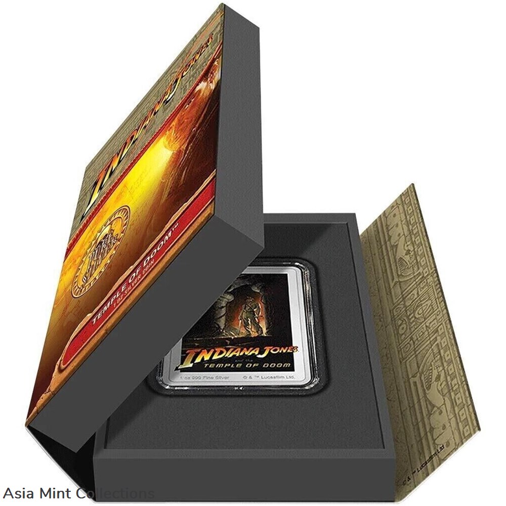 2023 - Indiana Jones ™ Tempel des Todes™ 1 Oz Silber Color Niue 2 $ mit OVP 7 coins ingots bullion silver coin 2023 indiana jones tempel des todes 1 oz silber color niue 2 mit ovp