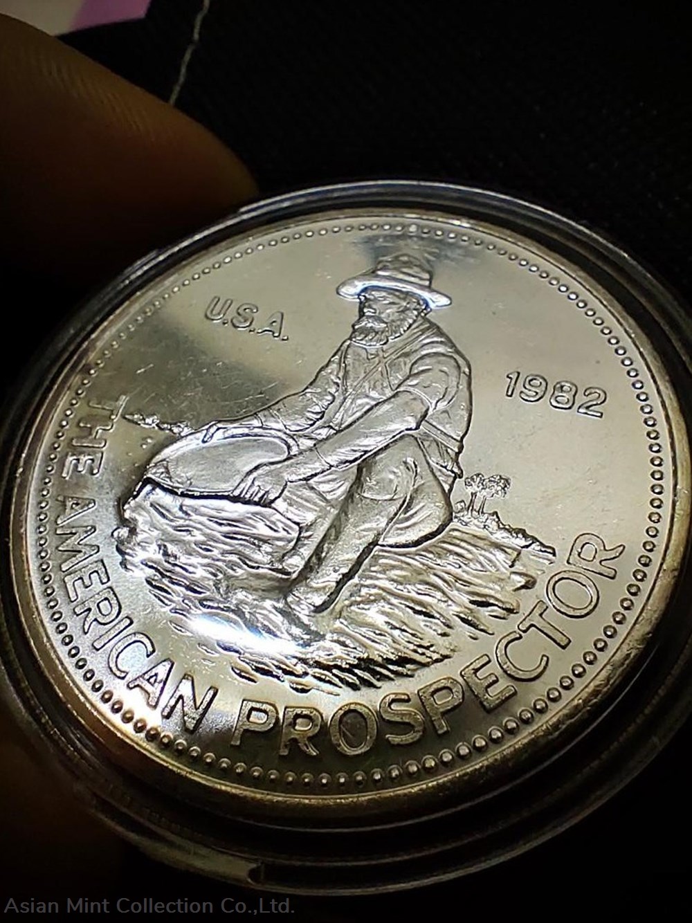1982 Engelhard Prospector 1oz Silver Round – "E" Reverse 3 coins ingots bullion coin 1982 engelhard prospector 1oz silver round e reverse