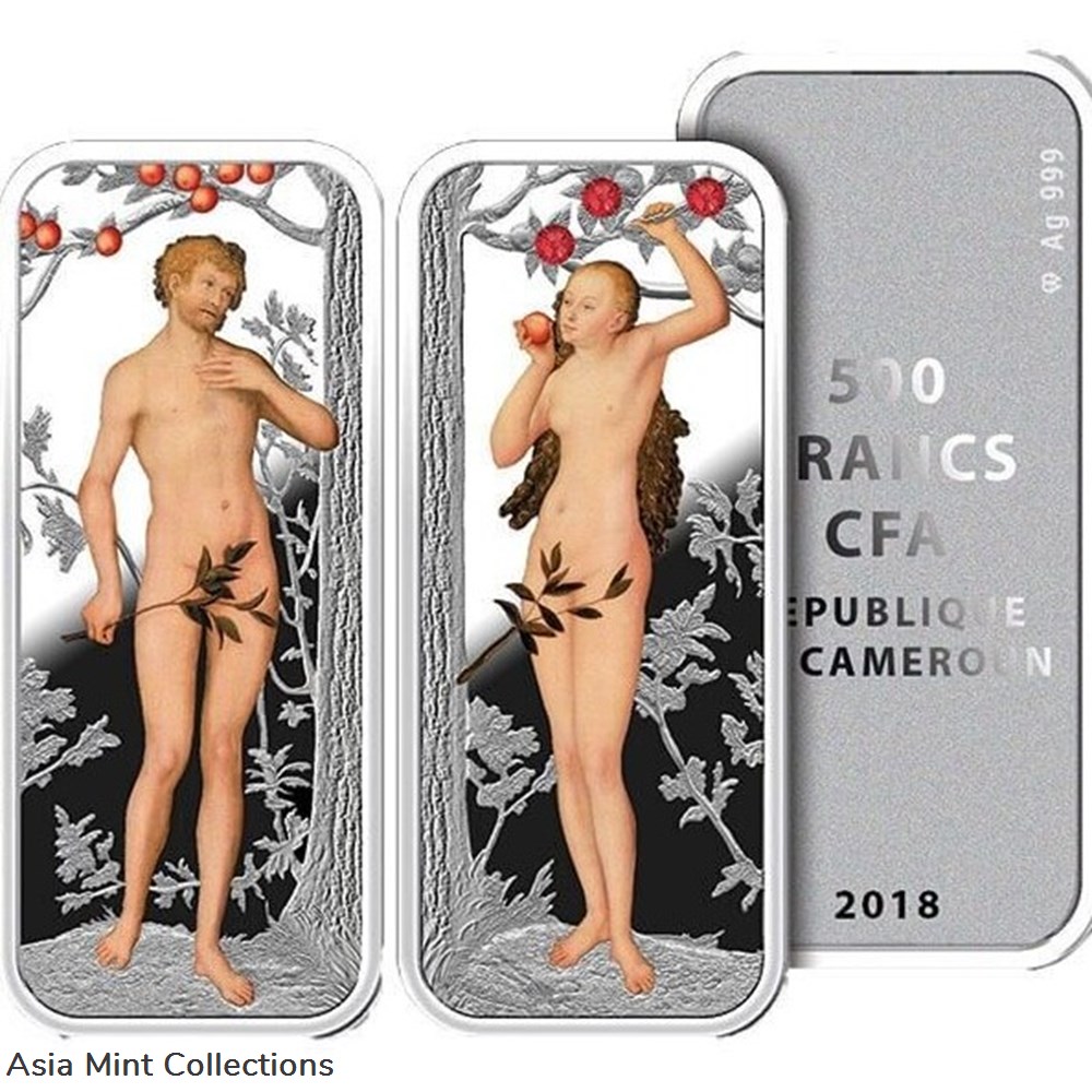 2018 - Eden Proof Silver Set 2 x 500 Francs Cameroon 2 coins ingots bullion coin 2018 eden proof silver set 2 x 500 francs cameroon