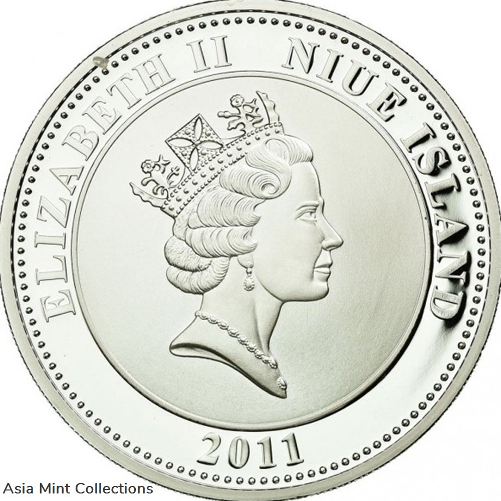 2011 - NIUE ISLAND, 1 DOLLAR LADY DIANA 2 coins ingots bullion silver coin 2011 niue island 1 dollar lady diana