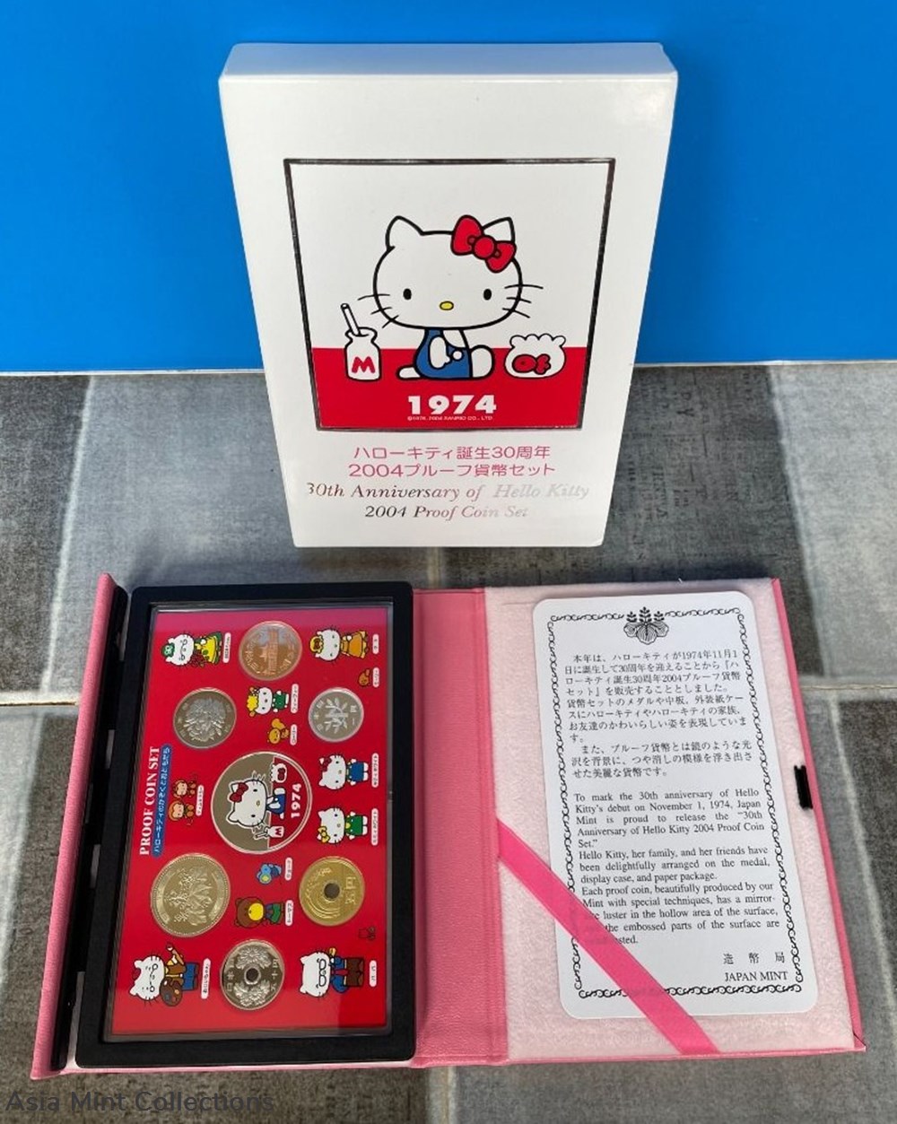2004 Japan Hello Kitty Proof 6-Coin Proof Set (1Yen to 500Yen) + Hello Kitty Limited Edition 4 coins ingots bullion silver 2004 japan hello kitty proof 6 coin proof set 1yen to 500yen hello kitty limited edition