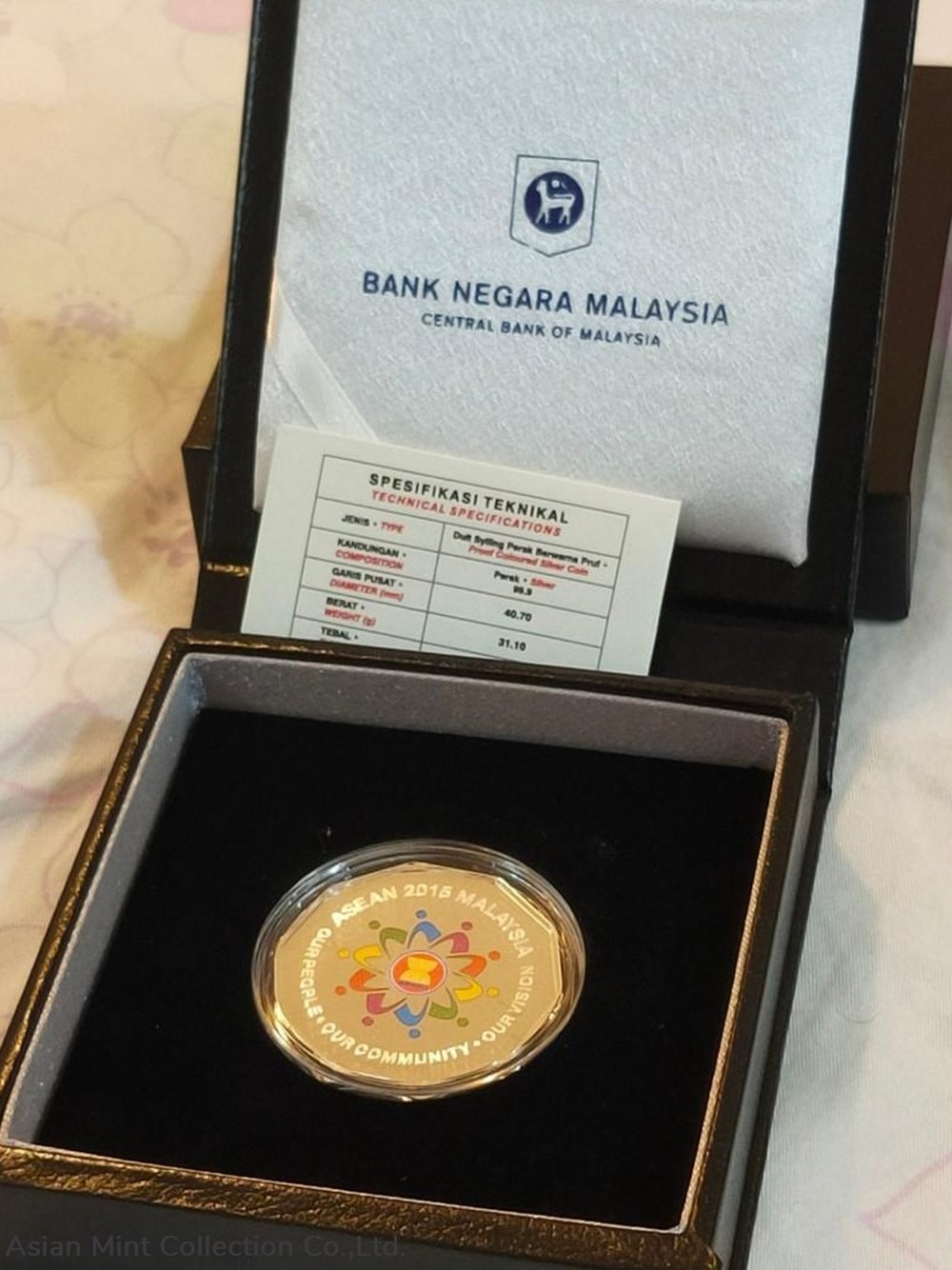 2015 Malaysia ASEAN Silver Coin Rm10 3 coins ingots bullion 2015 malaysia asean silver coin rm10