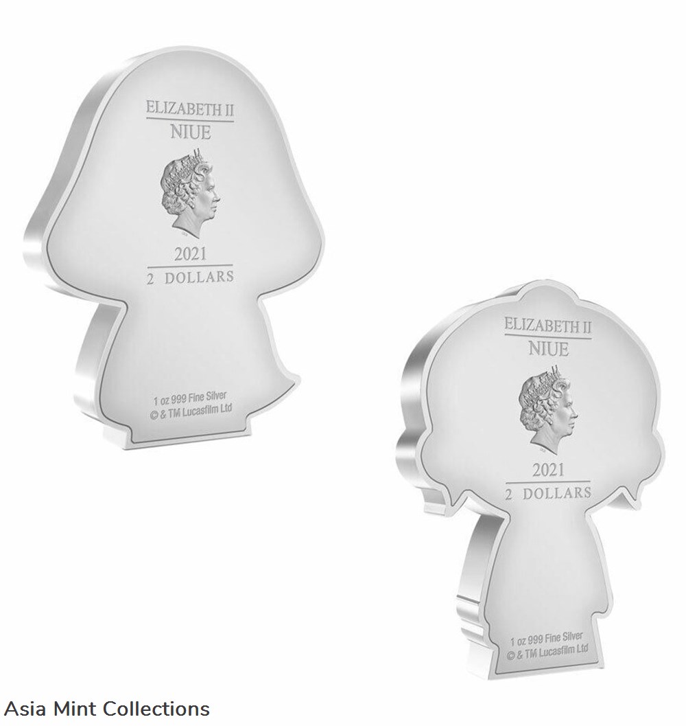 2021 Niue Star Wars Resilient Rey and Kylo Ren Chibi 1 oz Silver Colorized Proof 2 coins ingots bullion coin 2021 niue star wars resilient rey and kylo ren chibi 1 oz silver colorized proof