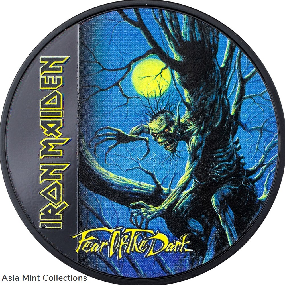 coins ingots bullion 2022 cook islands 5 iron maiden fear of the dark 1 oz silver coin ngc pf 70