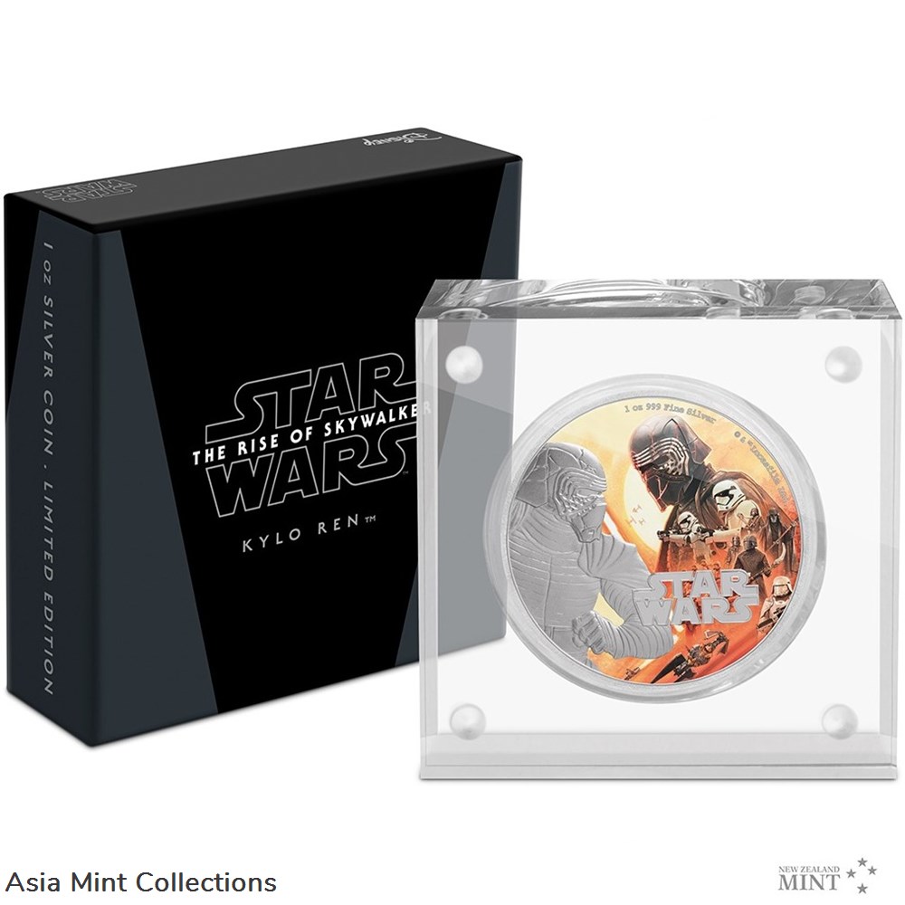 2019 Niue 1 oz Silver $2 Star Wars Rise of Skywalker: Kylo Ren 3 coins ingots bullion coin 2019 niue 1 oz silver 2 star wars rise of skywalker kylo ren