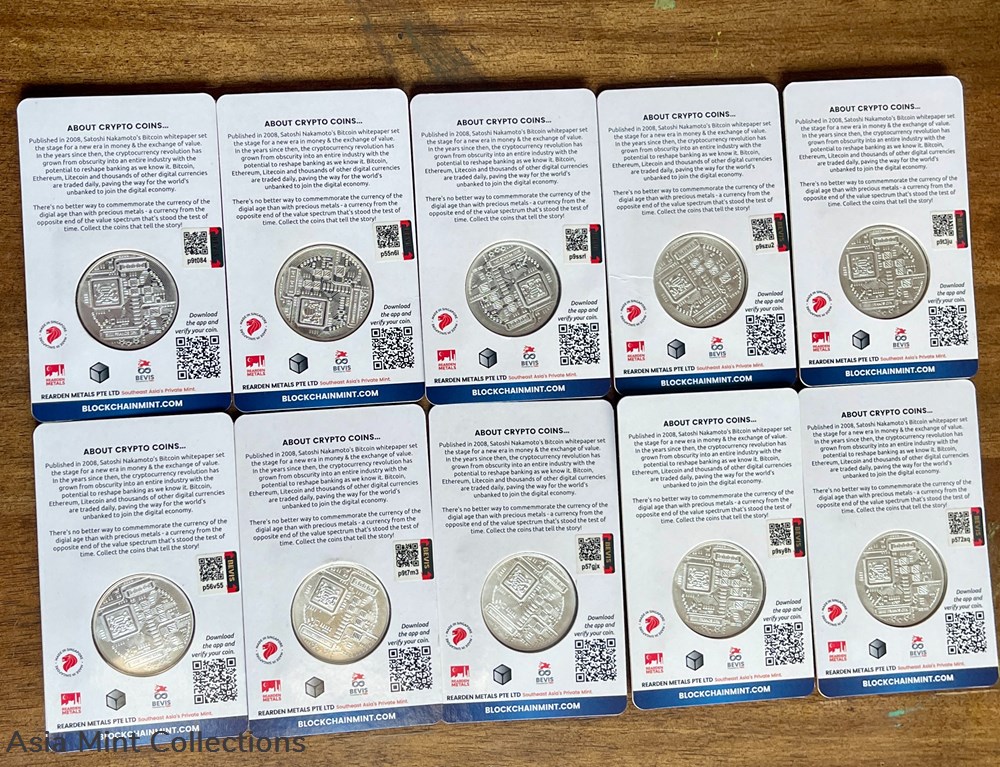 2020 - 10 x Ethereum 1oz 999+ Silver Crypto Coins Series Card ERROR Blockchain ETH ingots bullion 2020 10 x ethereum 1oz 999 silver crypto coins series card error blockchain eth