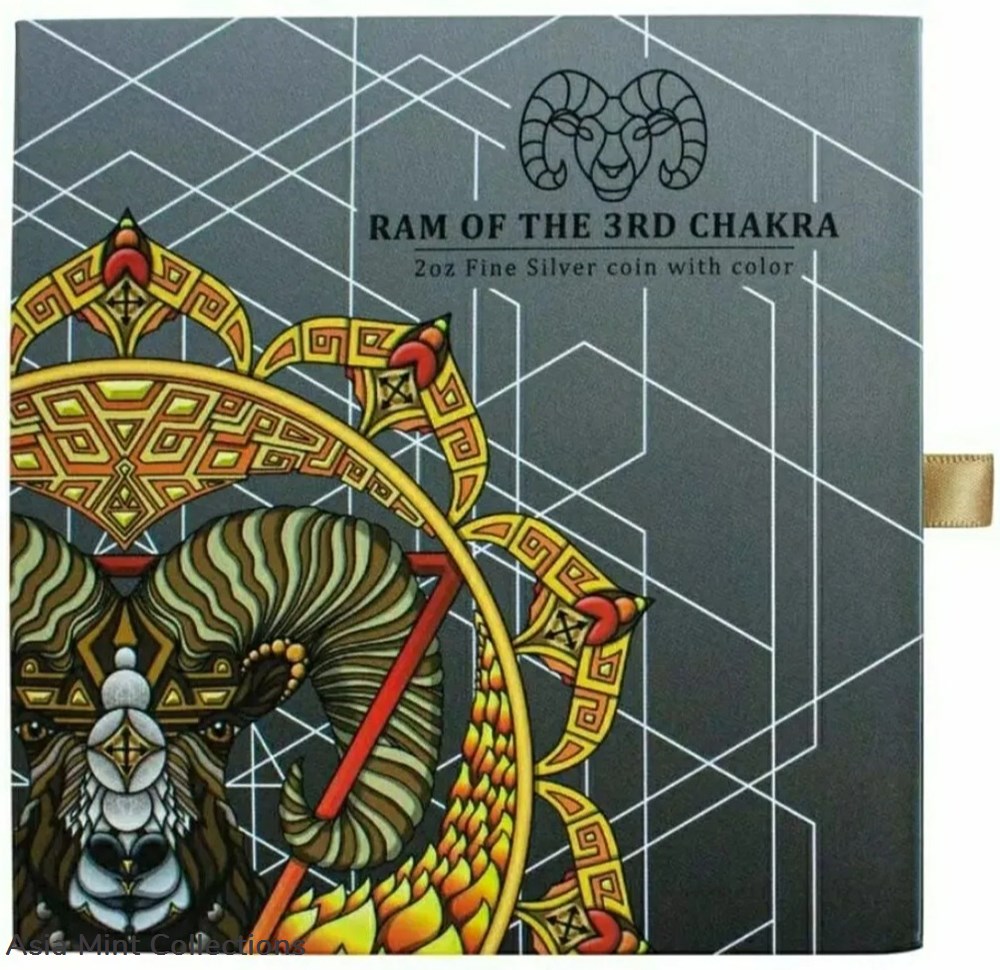 2022 $5 Solomon Islands RAM OF THE 3ER CHAKRA Phil Lewis 2 Oz Silver Proof Coin. 6 coins ingots bullion 2022 5 solomon islands ram of the 3er chakra phil lewis 2 oz silver proof coin