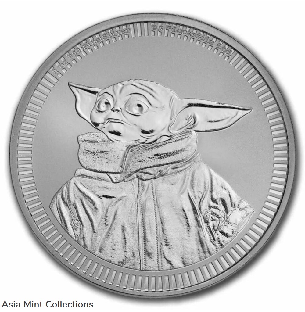 2023 Niue 1 oz . 999 silver Grogu Baby Yoda in Serialized Happy Holidays In TEP 3 coins ingots bullion coin 2023 niue 1 oz 999 silver grogu baby yoda in serialized happy holidays in tep