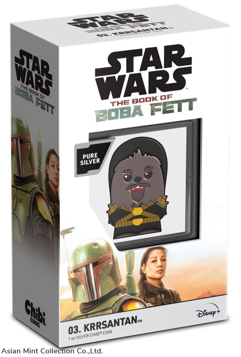 2022 - Niue Star Wars The Book of Boba Fett Krrsantan 1oz Silver Chibi Coin 4 coins ingots bullion ingot 2022 niue star wars the book of boba fett krrsantan 1oz silver chibi coin