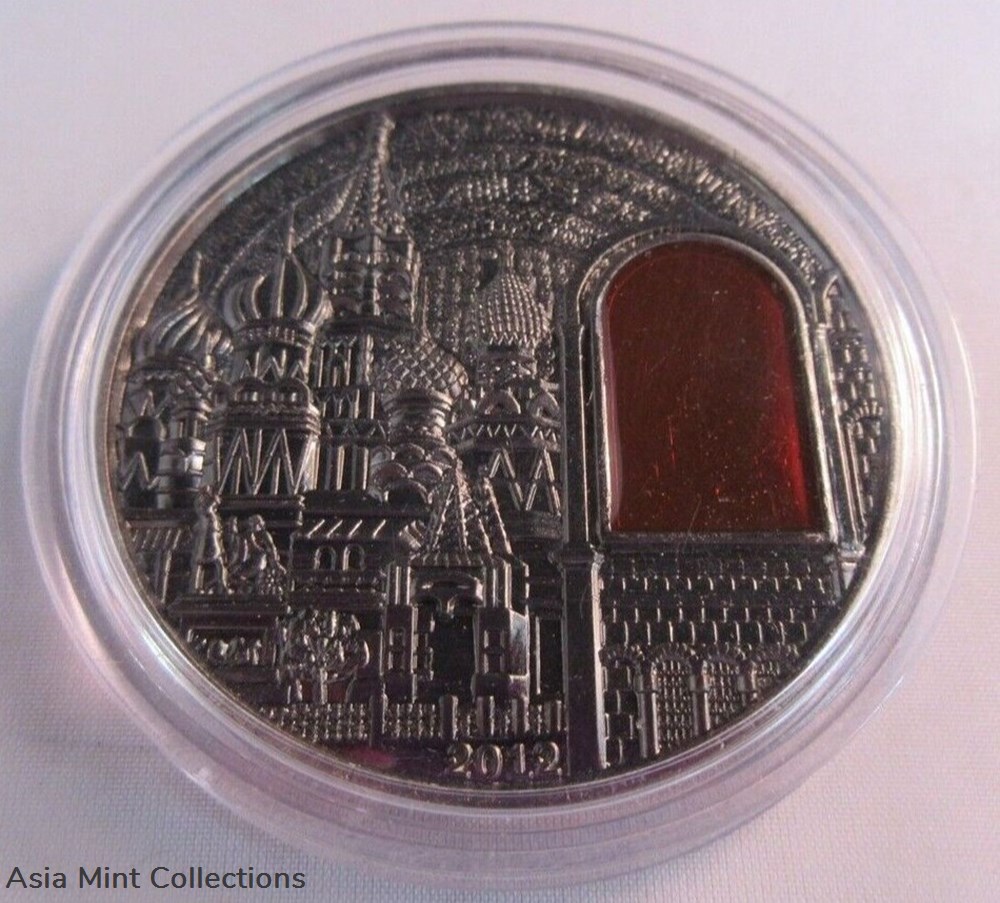 2012 MOSCOW KREMLIN REPUBLIC OF PALAU LARGE MEDALLION WITH CAPSULE 3 coins ingots bullion silver coin 2012 moscow kremlin republic of palau large medallion with capsule