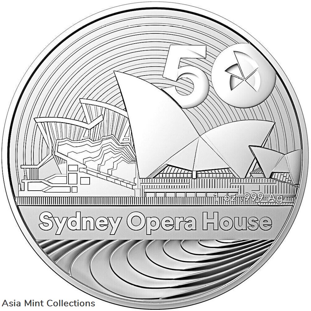 coins ingots bullion coin 2023 sydney opera house 50 anniversary 1 oz 999 silver australia st bu