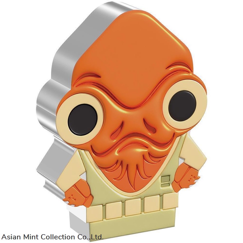2022 - Star Wars™ – Admiral Ackbar™ 1oz Silver Chibi® Coin coins ingots bullion 2022 star wars admiral ackbar 1oz silver chibi coin