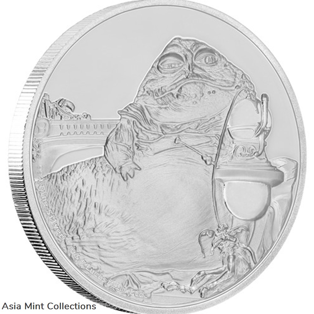 2018 - STAR WARS Classics: JABBA THE HUTT 1oz Silver Proof Coin coins ingots bullion 2018 star wars classics jabba the hutt 1oz silver proof coin