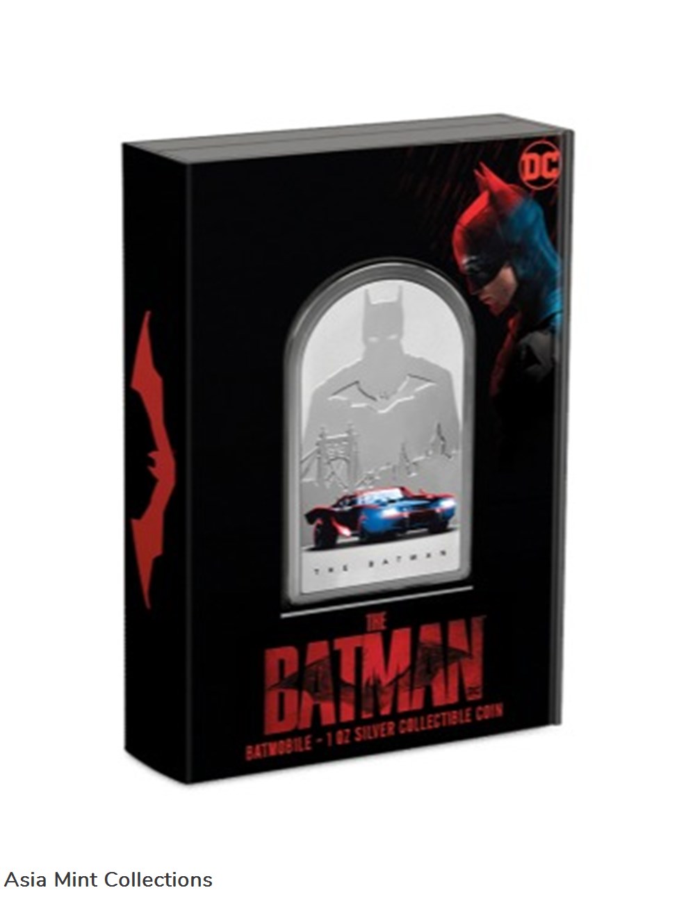 2022 Niue DC Comics The Batman Movie Poster Silver Proof $2 Coin Batmobile OGP 3 coins ingots bullion 2022 niue dc comics the batman movie poster silver proof 2 coin batmobile ogp