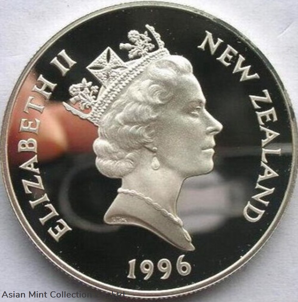 1996 - Kaka Bush Parrot 5 Dollars Silver Coin, Proof 3 coins 1996 kaka bush parrot 5 dollars silver coin proof