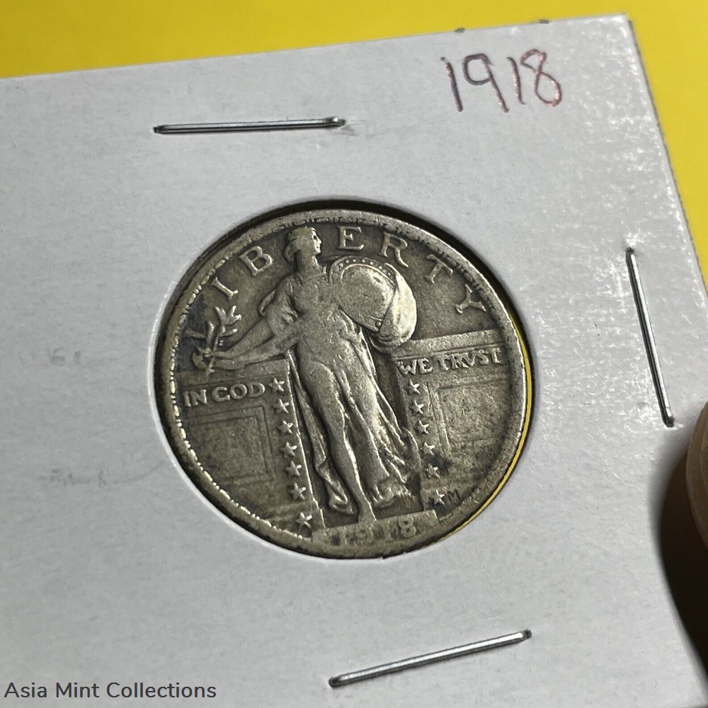 coins ingots bullion 1918 standing liberty quarter us silver coin low mintage beautiful details