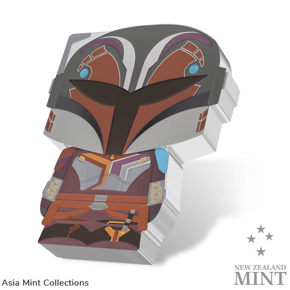2023 Niue Star Wars Mandalorian Sabine Wren 1oz Silver Proof Chibi Coin 3 coins ingots bullion 2023 niue star wars mandalorian sabine wren 1oz silver proof chibi coin