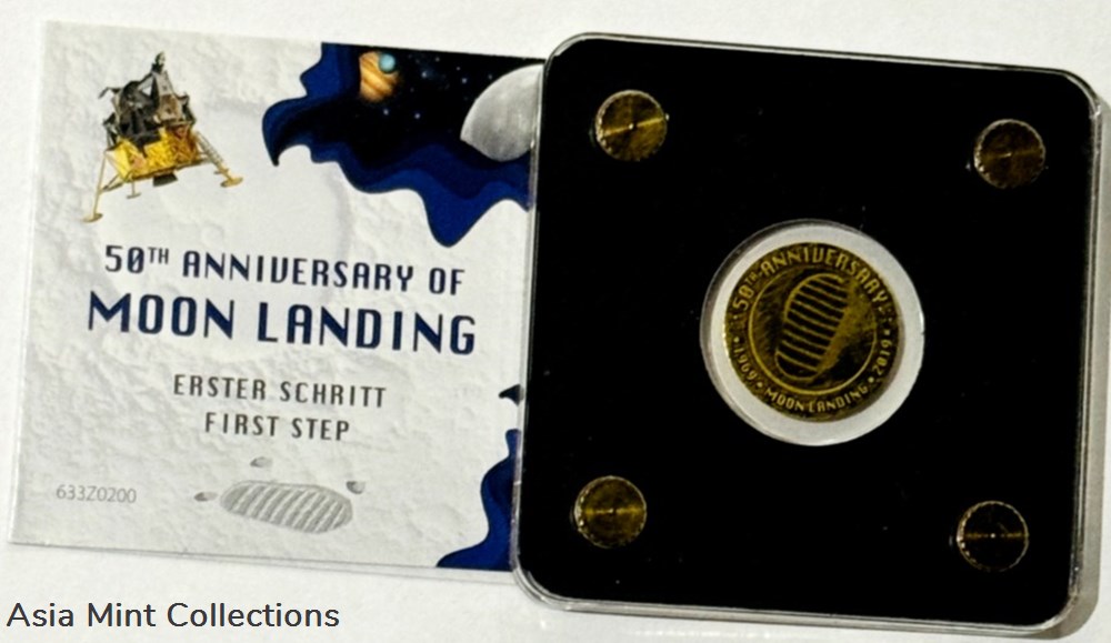 2019 - Coin | Coin Moon Landing Fine Gold 999/1000 | Fine Gold 999/1000 coins ingots bullion 2019 coin coin moon landing fine gold 999 1000 fine gold 999 1000