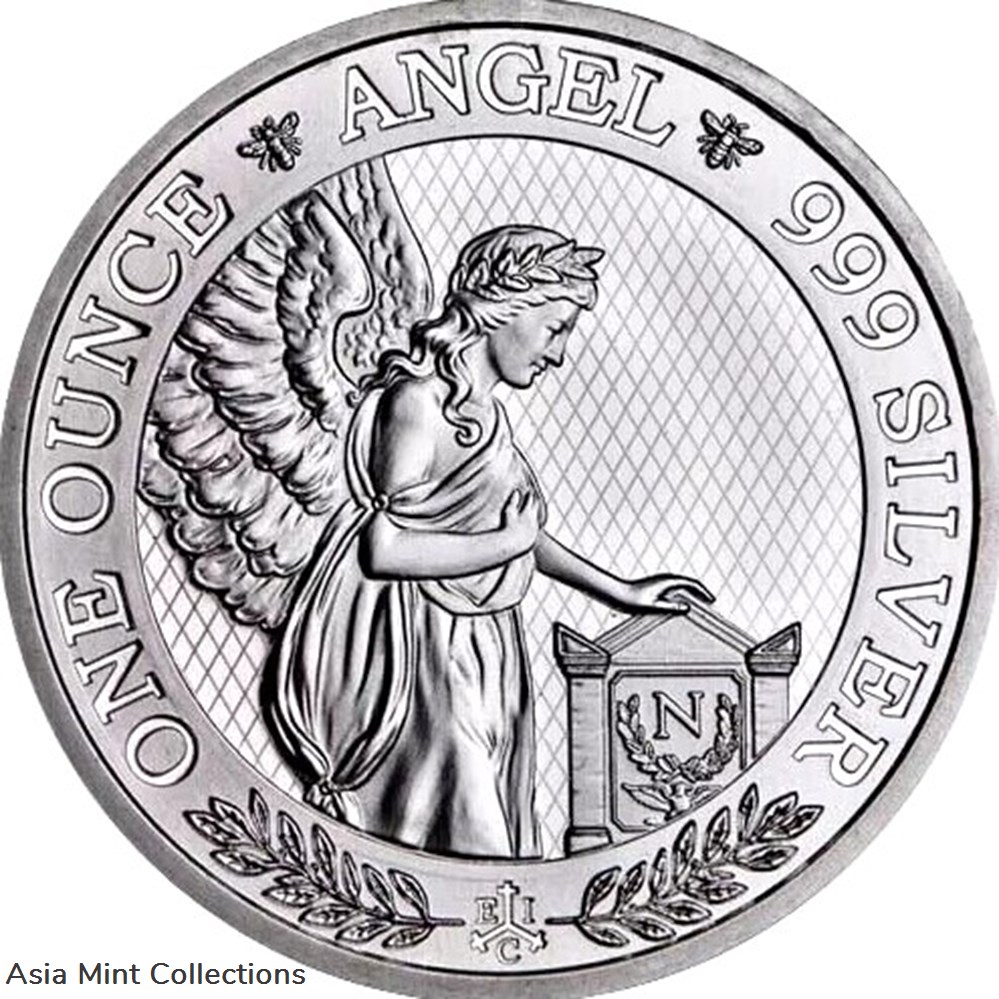 2021 - Napoleon Angel 1 Oz 999 Silver St. Helena ST / BU coins ingots bullion coin 2021 napoleon angel 1 oz 999 silver st helena st bu