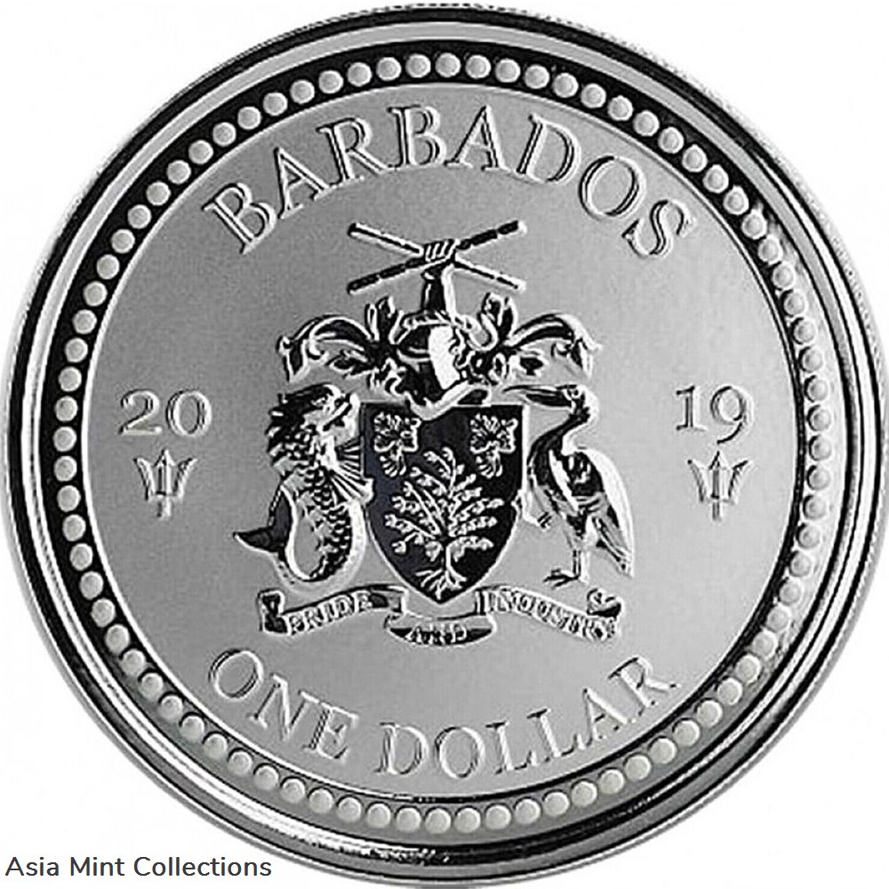 2019 - Barbados 1 oz Silver 999 Lionfish Firefish 1 oz 999 Silver Coins 2 ingots bullion 2019 barbados 1 oz silver 999 lionfish firefish 1 oz 999 silver coins