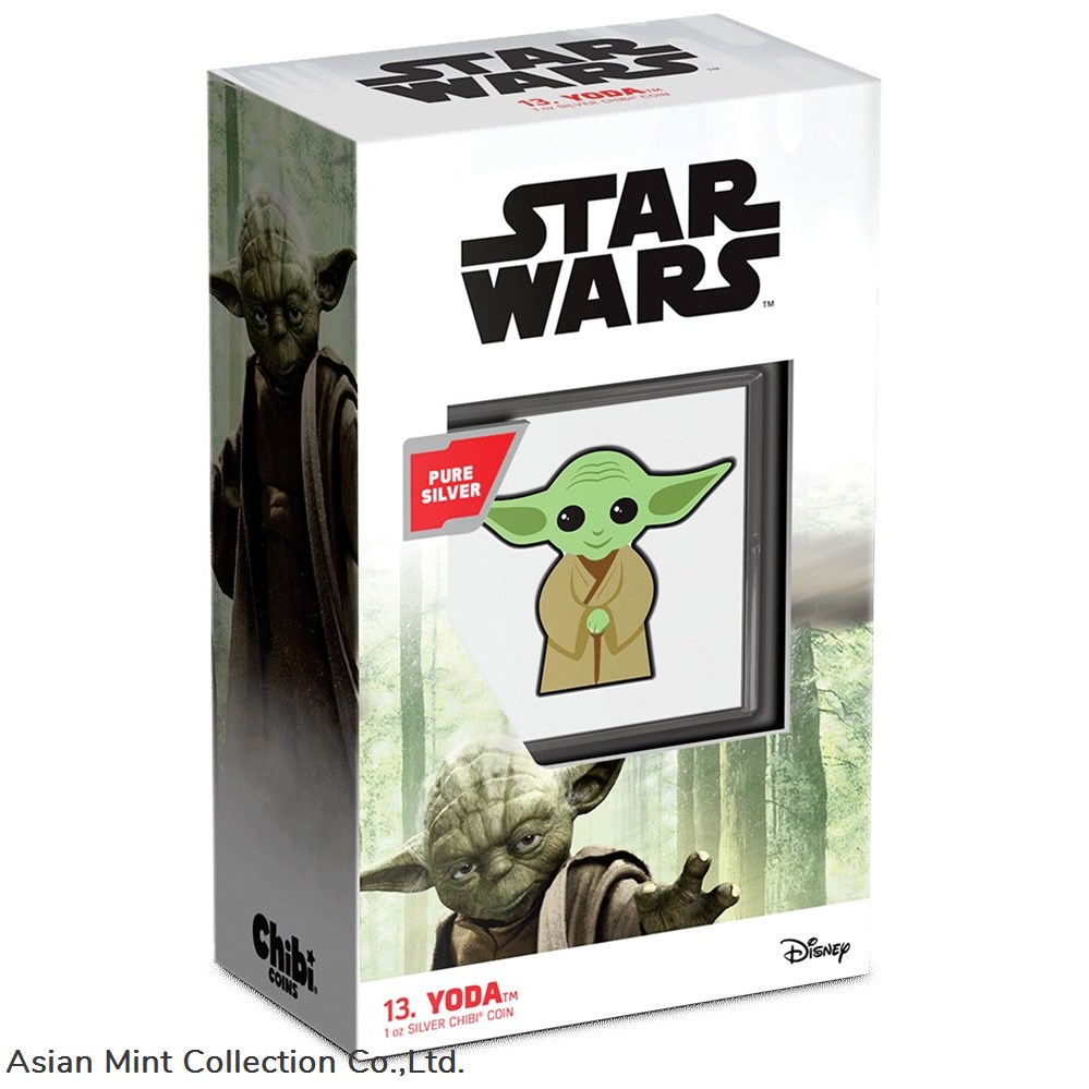 2022 - Star Wars™ – Yoda™ 1oz Silver Chibi® Coin 5 coins ingots bullion 2022 star wars yoda 1oz silver chibi coin