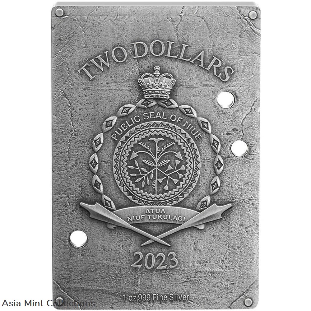 2023 - 1 oz Niue BILLY the KID Revolverheld - Antique Finish - 2 NZD 2 coins 2023 1 oz niue billy the kid revolverheld antique finish 2 nzd