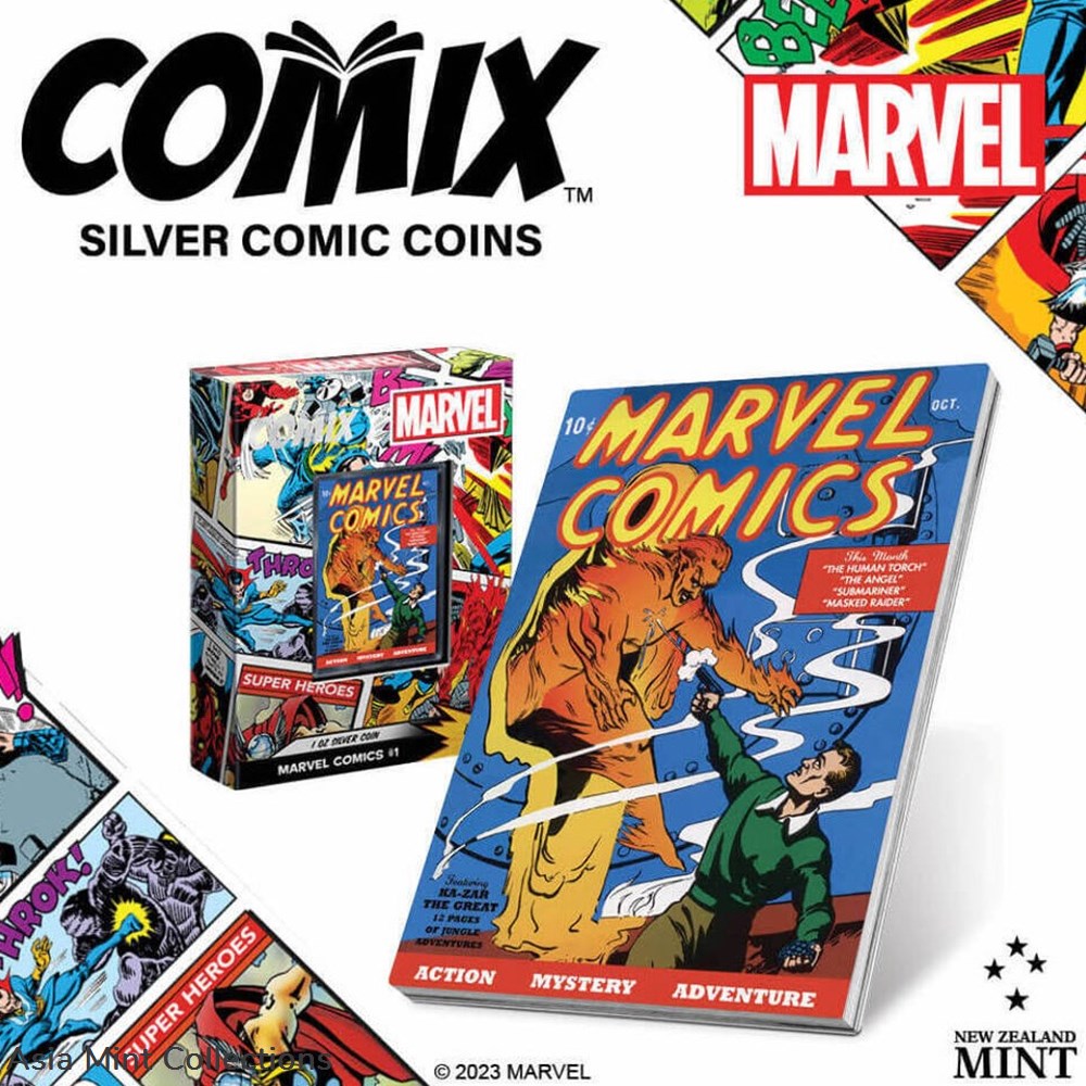 2023 Niue Marvel Comics #1 COMIX 1oz Silver Colorized Proof Coin 7 coins ingots bullion 2023 niue marvel comics 1 comix 1oz silver colorized proof coin