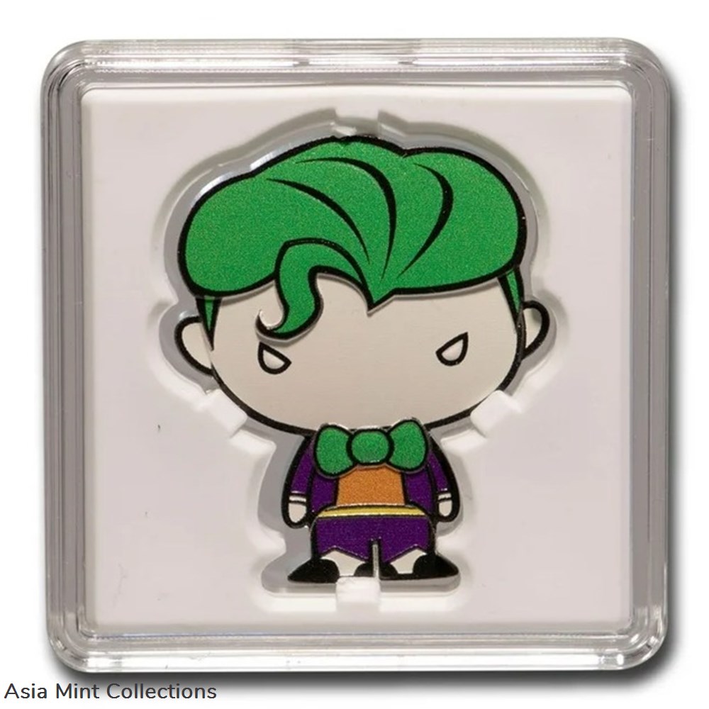 2020 Niue DC Comics The Joker Chibi Coin 1 oz Colorized Shaped Silver Batman 3 coins ingots bullion 2020 niue dc comics the joker chibi coin 1 oz colorized shaped silver batman