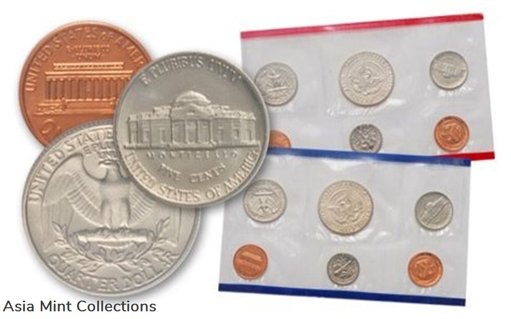 coins world united states 1990 u s mint uncirculated coin set with d and p mint marks