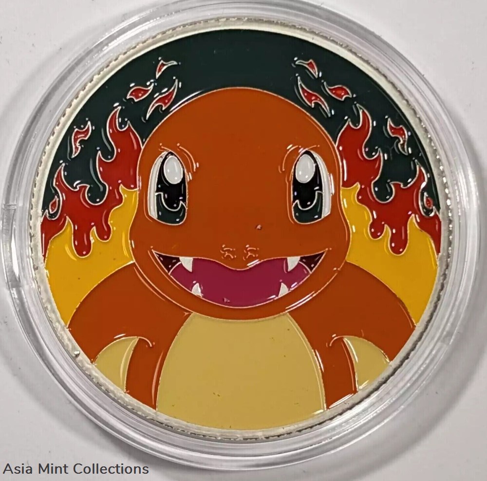 Pokemon Gotta Catch 'Em All CHARMANDER Enameled 1 oz Silver Round Coin charizard 3 coins ingots bullion pokemon gotta catch em all charmander enameled 1 oz silver round coin charizard