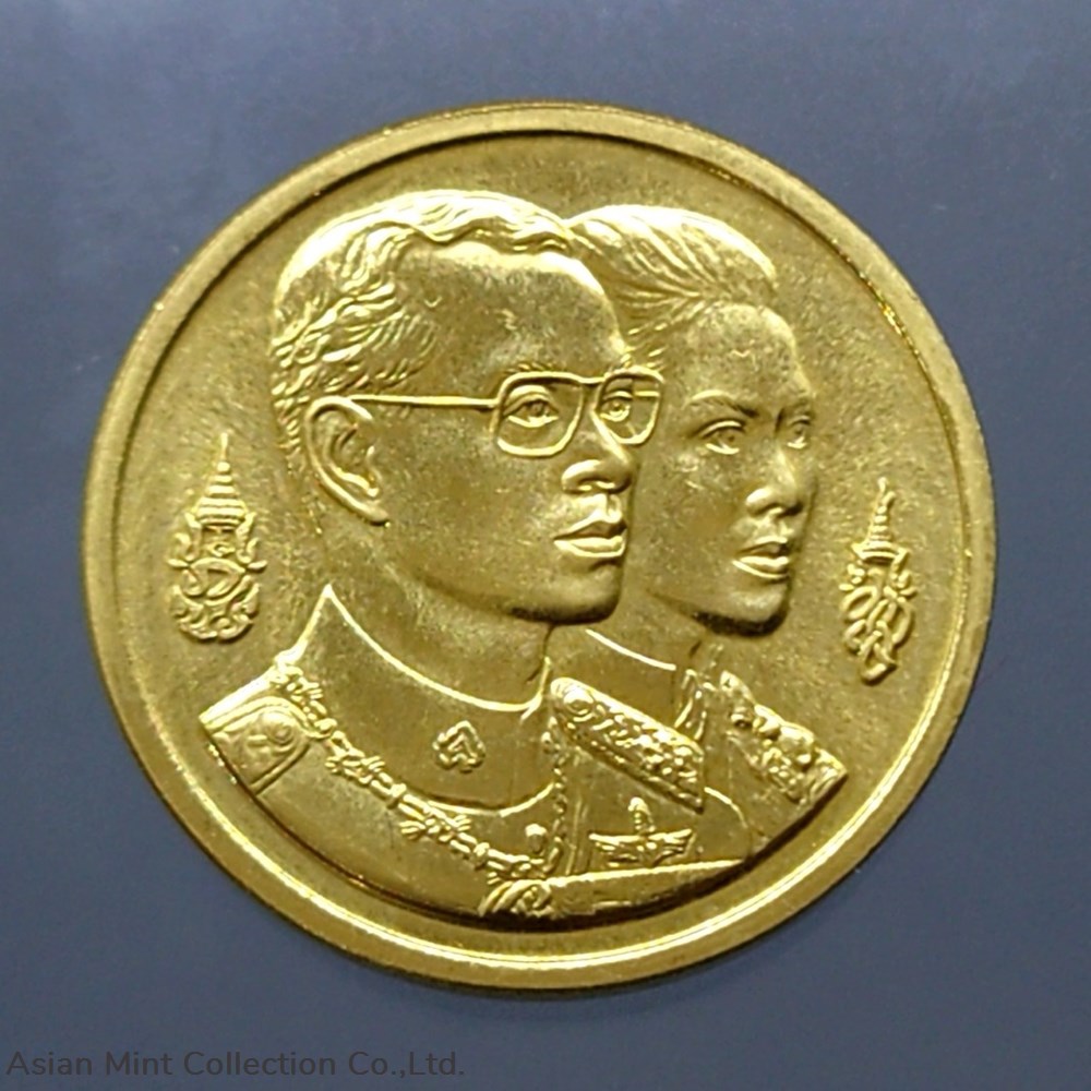 coins world thailand 1987 gold coin commemorative 60th birthday anniversary king rama ix air force built