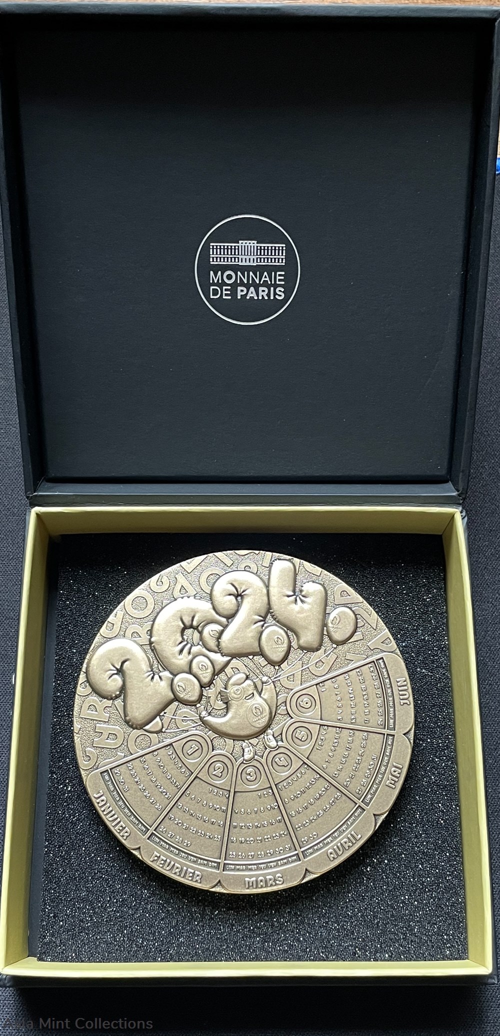 2024 - Jeux Olympiques De Paris Presse-Paris Calendrier Mascotte CR428106JWL 3 coins ingots bullion 2024 jeux olympiques de paris presse paris calendrier mascotte cr428106jwl