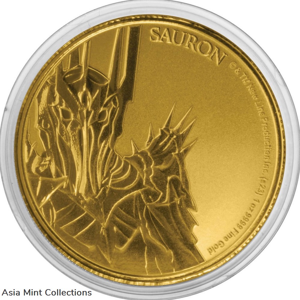 2023 Niue Lord of the Rings Sauron 1oz Gold BU Coin 4 coins ingots bullion 2023 niue lord of the rings sauron 1oz gold bu coin