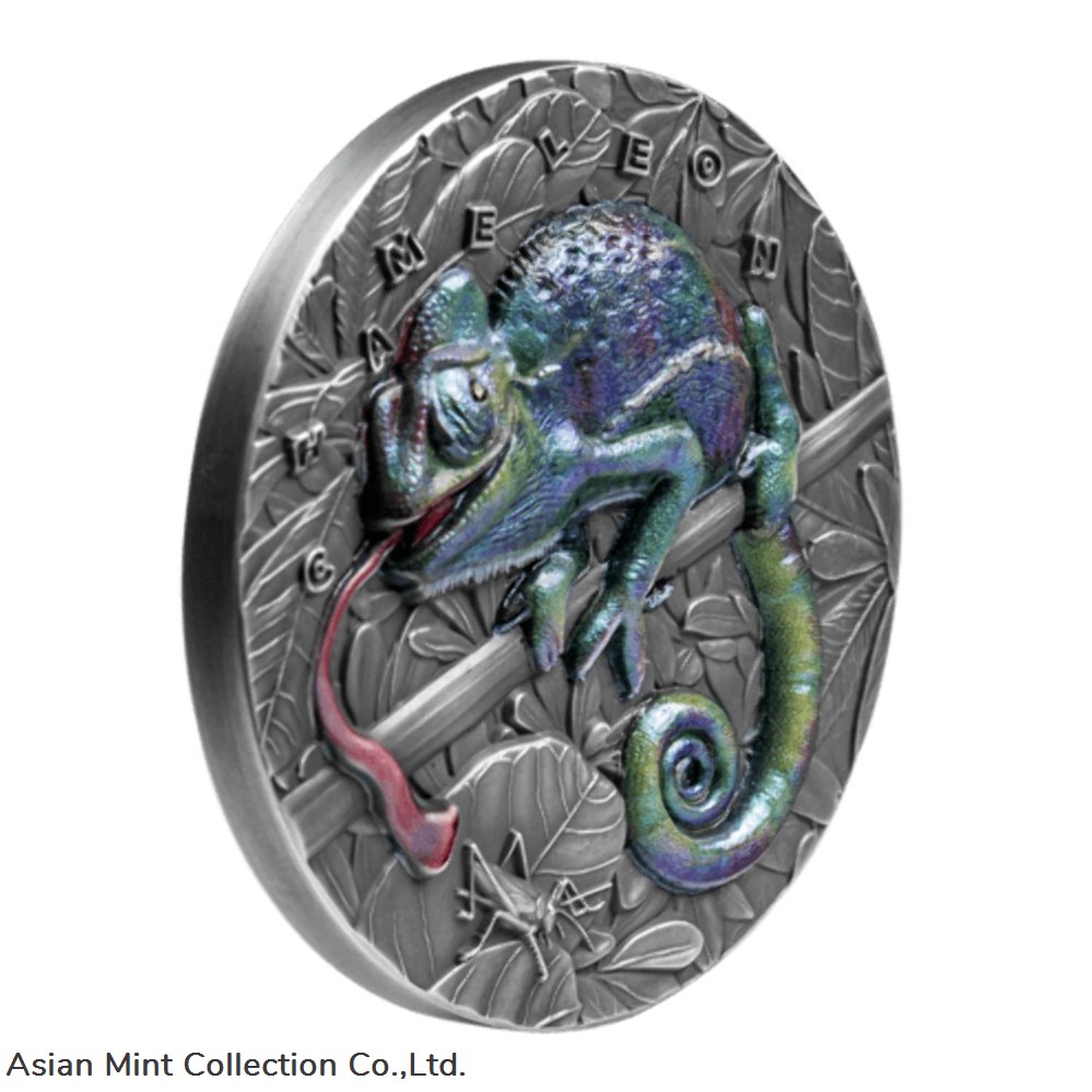 2021 Niue Amazing Animals Chameleon 3oz Silver Coin 5 coins ingots bullion 2021 niue amazing animals chameleon 3oz silver coin