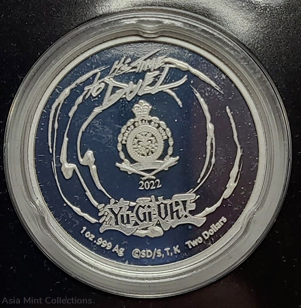 2022 Niue 1 oz Colorized Ag $2 Yu-Gi-Oh! - Seto Kaiba in TEP "imperfect" 4 coins ingots bullion silver coin 2022 niue 1 oz colorized ag 2 yu gi oh seto kaiba in tep imperfect