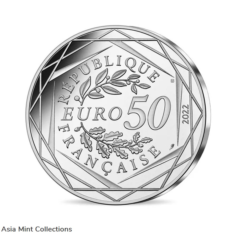 2022 - Asterix esprit de famille 50€ Colored Silver Coin 2 coins ingots bullion 2022 asterix esprit de famille 50 colored silver coin