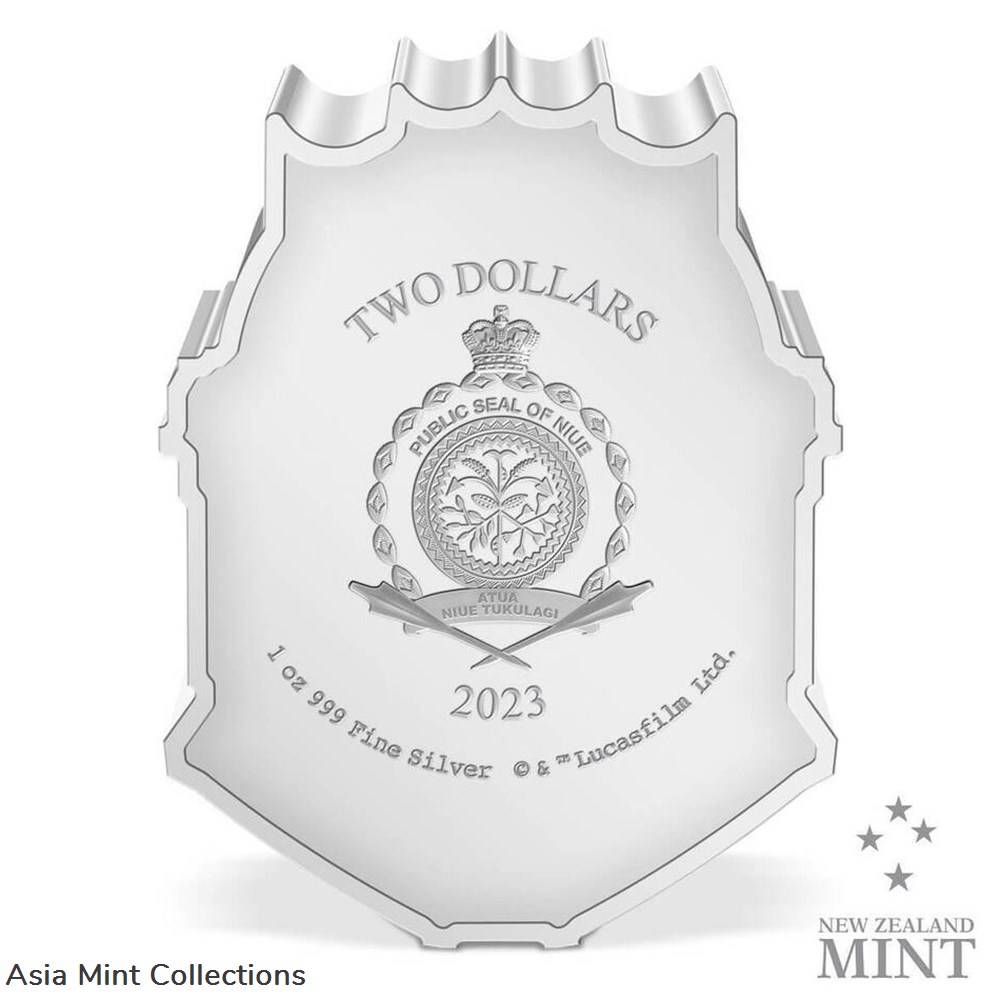 2023 Niue Star Wars Mandalorian Helmet Armorer 1oz Silver Colorized Proof Coin 3 coins ingots bullion 2023 niue star wars mandalorian helmet armorer 1oz silver colorized proof coin
