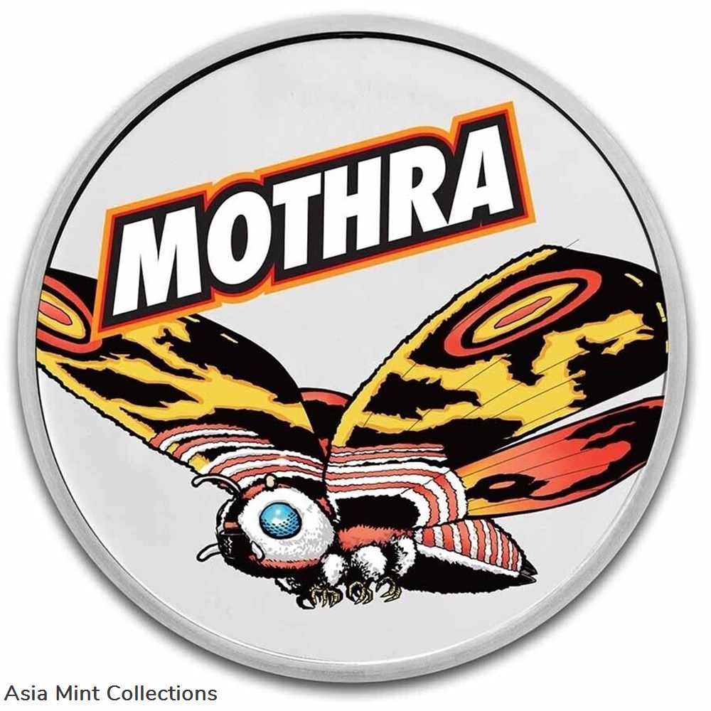 2023 - Mothra Godzilla Silver Coin Color 1 Oz 999 Niue $2 ST/BU 3 coins ingots bullion 2023 mothra godzilla silver coin color 1 oz 999 niue 2 st bu