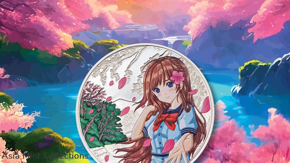 2023 - Manga 1 Oz silver coin Spring Cook Islands Color PP / Proof with original packaging 4 coins ingots bullion 2023 manga 1 oz silver coin spring cook islands color pp proof with original packaging