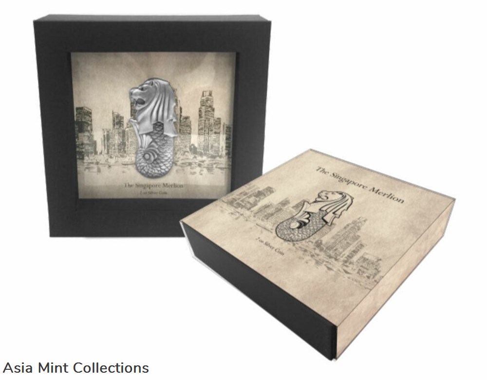 coins ingots bullion 2018 silver 2 oz 999 silver coin 1000 franc republic tchad singapore merlion