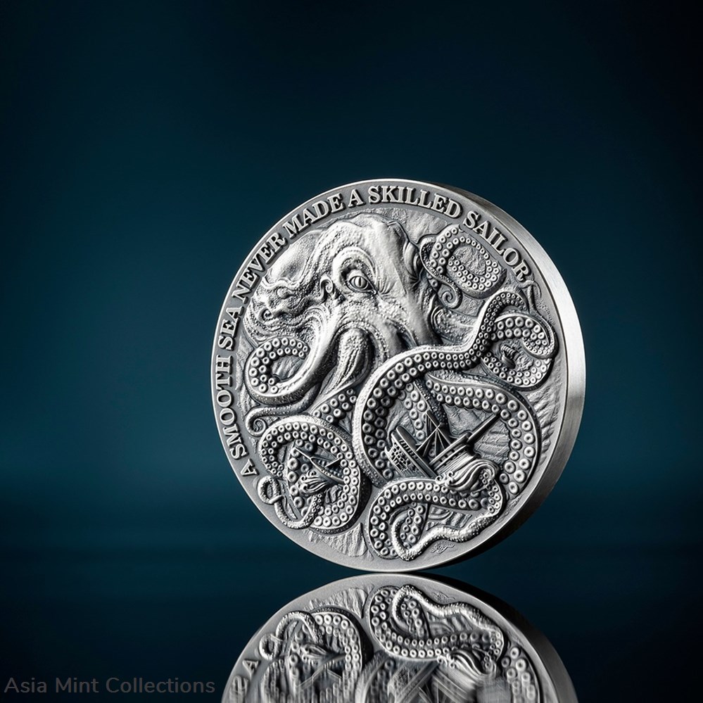 coins ingots bullion 2024 kraken life quotes 1 oz antique finish silver coin 5 cedis ghana