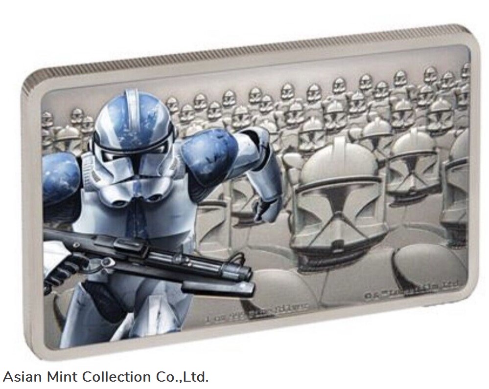 2020 Guards of The Empire Clone Trooper (NZ Mint) 2 coins ingots bullion silver ingot 2020 guards of the empire clone trooper nz mint