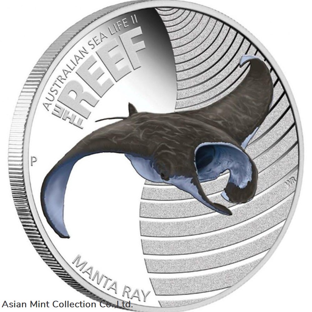 coins ingots bullion silver coin 2012 sea life the reef manta ray