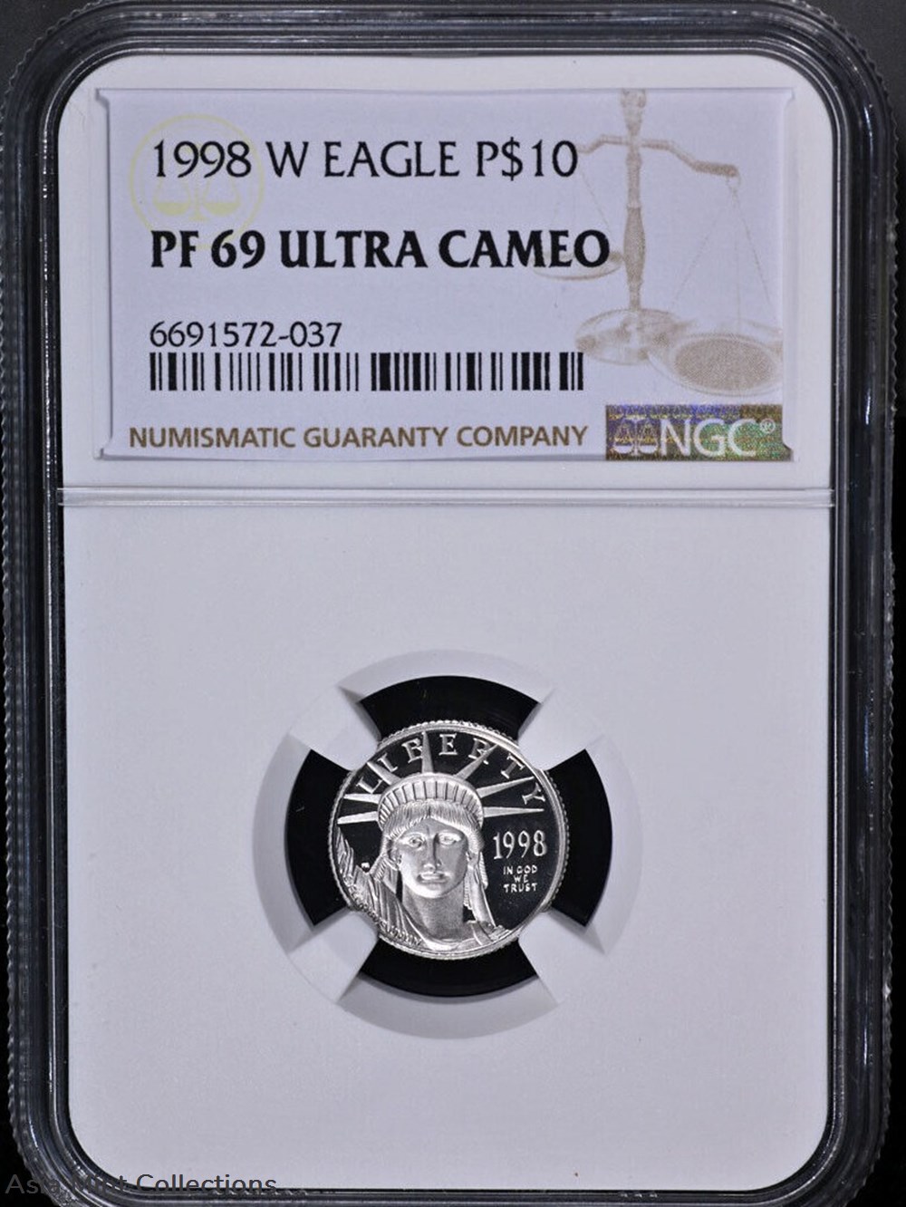 coins ingots bullion silver coin 1998 w platinum american eagle 10 ngc pf69 ultra cameo brown label