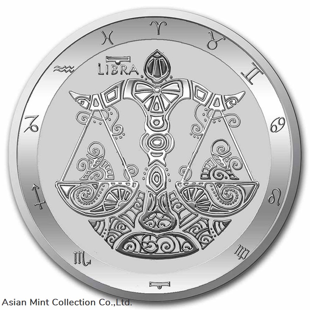 2022 - 1 oz .999 Silver $5 Zodiac Series: Libra in Capsule coins ingots bullion coin 2022 1 oz 999 silver 5 zodiac series libra in capsule